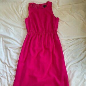 J.Crew Hot Pink Sleeveless Button-Back Dress | Size 6